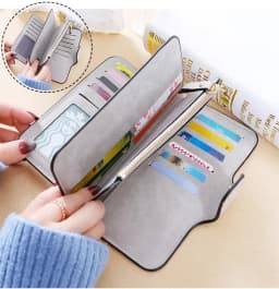Alice in Wonderland Buckle Women Wallets Long Leather Top Quality 15 Card Holder Classic Female Purse Zipper Wallet For Ladies