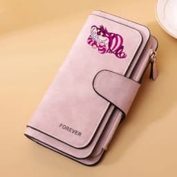 Alice in Wonderland Buckle Women Wallets Long Leather Top Quality 15 Card Holder Classic Female Purse Zipper Wallet For Ladies