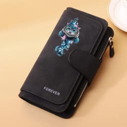Alice in Wonderland Buckle Women Wallets Long Leather Top Quality 15 Card Holder Classic Female Purse Zipper Wallet For Ladies