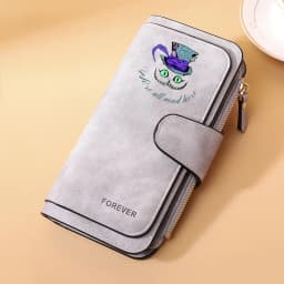 Alice in Wonderland Buckle Women Wallets Long Leather Top Quality 15 Card Holder Classic Female Purse Zipper Wallet For Ladies