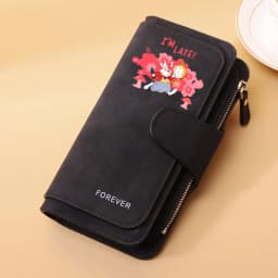 Alice in Wonderland Buckle Women Wallets Long Leather Top Quality 15 Card Holder Classic Female Purse Zipper Wallet For Ladies