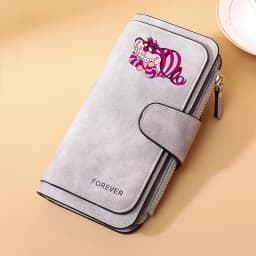 Alice in Wonderland Buckle Women Wallets Long Leather Top Quality 15 Card Holder Classic Female Purse Zipper Wallet For Ladies