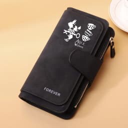 Alice in Wonderland Buckle Women Wallets Long Leather Top Quality 15 Card Holder Classic Female Purse Zipper Wallet For Ladies