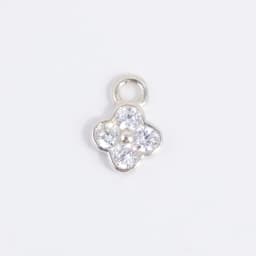 6pcs/S925 Sterling Silver 4mm*5.6mm Inlaid Zircon Clover Charm DIY Handcrafted Bracelet And Necklace Jewelry Accessory SD116
