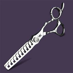 Silver 6-inch Muscle Handle Hair Scissors for Hairdressers, Cutting and Various Sizes of Thinning Scissors