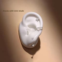 S925 Sterling Silver Non Piercing Cuff Earrings for Women Gifts 5A Cubic Zirconia Clip On Cartilage Helix Conch Fake Earrings