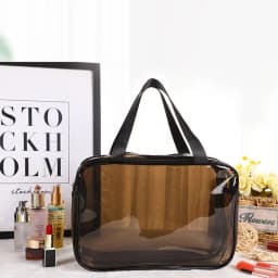 Transparent Cosmetic Bag Dry and Wet Separation PVC Cosmetic Storage Bag Large Capacity Waterproof Travel Toiletry Bag