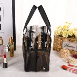 Transparent Cosmetic Bag Dry and Wet Separation PVC Cosmetic Storage Bag Large Capacity Waterproof Travel Toiletry Bag