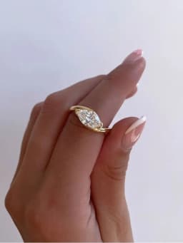 925 Sterling Silver Wave Shiny Marquise Zircon Ring For Women Anniversary Party Luxury High Quality Fine Jewelry Gifts