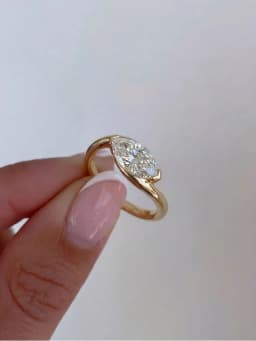 925 Sterling Silver Wave Shiny Marquise Zircon Ring For Women Anniversary Party Luxury High Quality Fine Jewelry Gifts