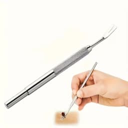 1/2pcs Stainless Steel Tick & Flea Remover for Cats and Dogs - Professional-Grade Prong Design with Ergonomic Textured Grip
