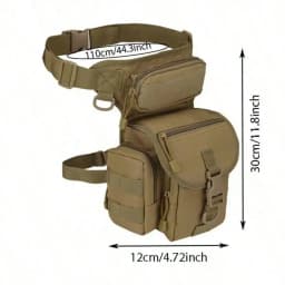 Tactical Drop Leg Pouch Bag Type B Cross Over Leg Rig Outdoor Bike Cycling Hiking Thigh Bag