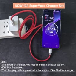 Oneplus Charger Original 100W 80W USB Adapter SUPERVOOC Type C 10A Cable For Oppo Realme Fast Chargers One Plus 15 13 12 11 Pro