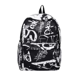 Fashion Nylon Women's Backpack Graffiti Printing Waterproof School Bags Large Capacity Shoulder Bag Students