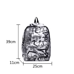 Fashion Nylon Women's Backpack Graffiti Printing Waterproof School Bags Large Capacity Shoulder Bag Students