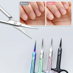 Professional Stainless Steel Cuticle Scissors and Beauty Scissors Nail Cuticle Trimmer Cuticle Cutter1pc Pointed Curved Blade