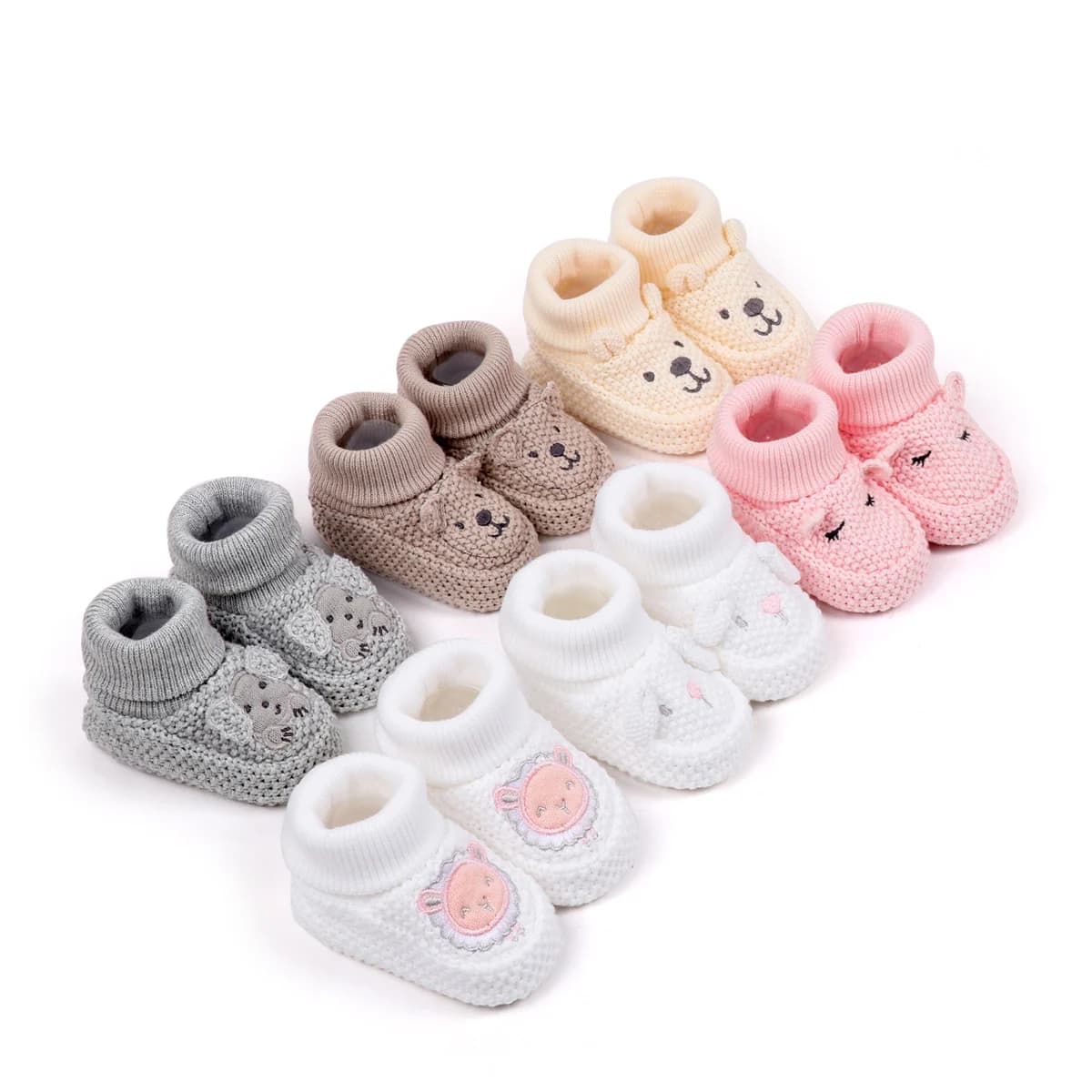Autumn and Winter 0-6 Months Handmade Knitted Baby Wool Shoes Perfect for Newborns and Full-Month Babies Won't Come Off