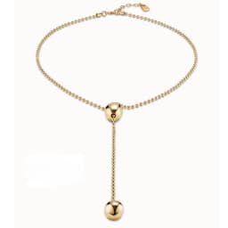 2025 autumn niche unique design gold and silver round bead necklace, genderless accessory creative gift