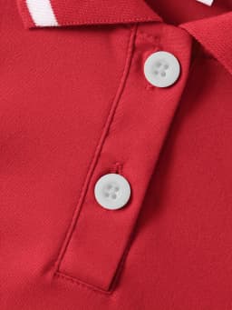 Vintage Red Sleeveless Polo Collar Dress - Heart Accent Pleated Skirt Girls Sweet Preppy Style Outfit
