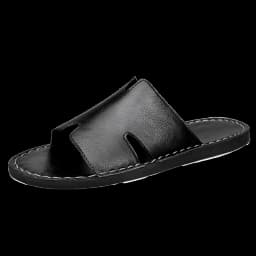 Fashion Men's Slippers Summer Outer Wear Non-Slip Wear-Resistant Casual Luxury Slippers Leather Slippers Outdoor