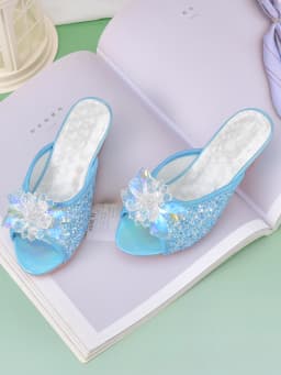 Girl Princess Crystal Slippers High Heels Children's Furniture Slippers