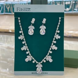 New French Ocean Zircon Necklace Earrings Set Fairy Tree Seal Fine Pair Dress Accessories Women
