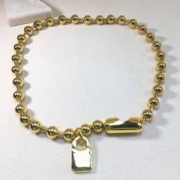 2025 new niche design gold and silver bead chain lock retro style and sexy necklace