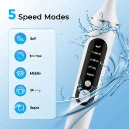 Tooth Polisher Rechargeable Teeth Polisher With 6 Brush Heads Tooth Whitening Kit For Cleaning Polishing Teeth Whitening Plaque