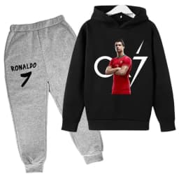 Kids Spring Autumn Football Idol Cr7 Print 2pcs Hoodie+Pants Set Tracksuits 3-13Years Boys Casual Outfits Children baby Clothes