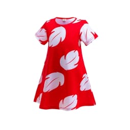 Lilo Costume for Girls Hawaii Princess Red Leaves Dress Up Outfits with Garland Kids Halloween Carnival Party Dresses