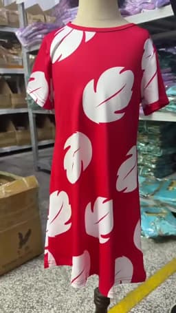 Lilo Costume for Girls Hawaii Princess Red Leaves Dress Up Outfits with Garland Kids Halloween Carnival Party Dresses
