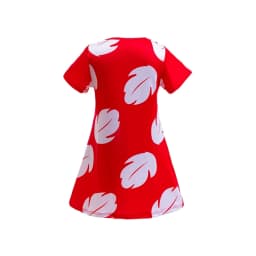 Lilo Costume for Girls Hawaii Princess Red Leaves Dress Up Outfits with Garland Kids Halloween Carnival Party Dresses