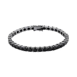 TOPGRILLZ 3MM-5MM Iced Out Black Cubic Zirconia Tennis Chain Bracelet Micro Paved 5A+ CZ Stones Charm Bangle For Men Women Gift