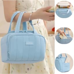 Quilted Insulated Leakproof Insulated Lunch Box Large Capacity Travel Lunchbox Lunch Tote Bags for Work Travel Beach Or Picnic