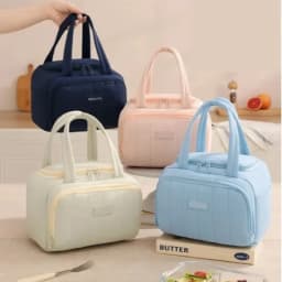 Quilted Insulated Leakproof Insulated Lunch Box Large Capacity Travel Lunchbox Lunch Tote Bags for Work Travel Beach Or Picnic