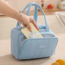 Quilted Insulated Leakproof Insulated Lunch Box Large Capacity Travel Lunchbox Lunch Tote Bags for Work Travel Beach Or Picnic