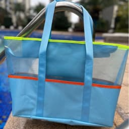 1pcs Waterproof Swim Beach Bag & Travel Toiletry Organizer Oxford Fabric Sand Storage Bag with Zipper Pockets