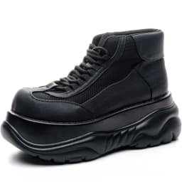 2024 Women's Small Man Heightened Platform High-top Trendy Cool Neutral Muffin Goth Short Punk Metal Big Head Boots