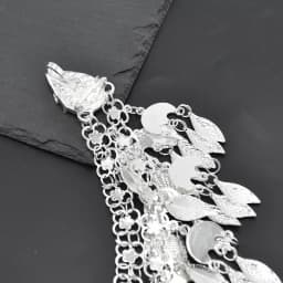 Assyrian Style Flag Leaves Tassel Women Hair Jewelry Ethnic Travel Statement Hairband Maang Tikka Headband