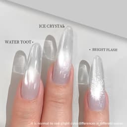 XEIJAYI 3pcs 15ml White Plain Water Cat's Eye Magnetic Gel Nail Polish - Ultra Shine, Quick-Dry, Soak-Off UV/LED Varnish for Stu