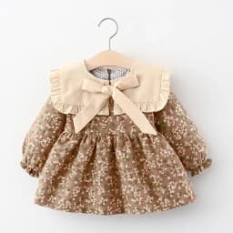 Children's Spring and Autumn Clothing Girls' Long Sleeved Printed Dress Children's Princess Dress Baby Dress