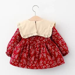 Children's Spring and Autumn Clothing Girls' Long Sleeved Printed Dress Children's Princess Dress Baby Dress