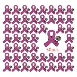 Pink Ribbon Pins Breast Cancer Awareness Enamel Lapel Pin for Women Pink Ribbon Brooch Pins Pink Butterfly Ribbon