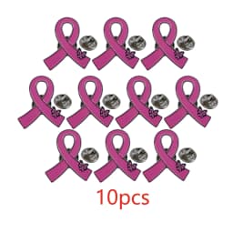 Pink Ribbon Pins Breast Cancer Awareness Enamel Lapel Pin for Women Pink Ribbon Brooch Pins Pink Butterfly Ribbon