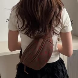 Waist Bag Women Men Corduroy Fanny Pack Strawberries Pocket Fashion Chest Handbag Sports Travel Purse Plaid WaistPack Belly Bags