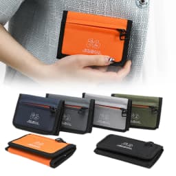 Japanese Style Nylon Trifold Wallet Casual Unisex Young Novelty Money Bag Purse with Zipper Coin ID Card Holder for Men Women