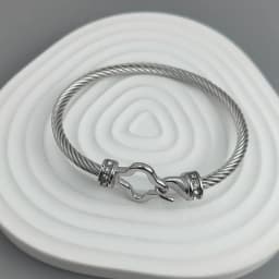 New steel wire button zircon four-leaf clover gold-plated bracelet 18K, high-quality waterproof couple bracelet, wife gift