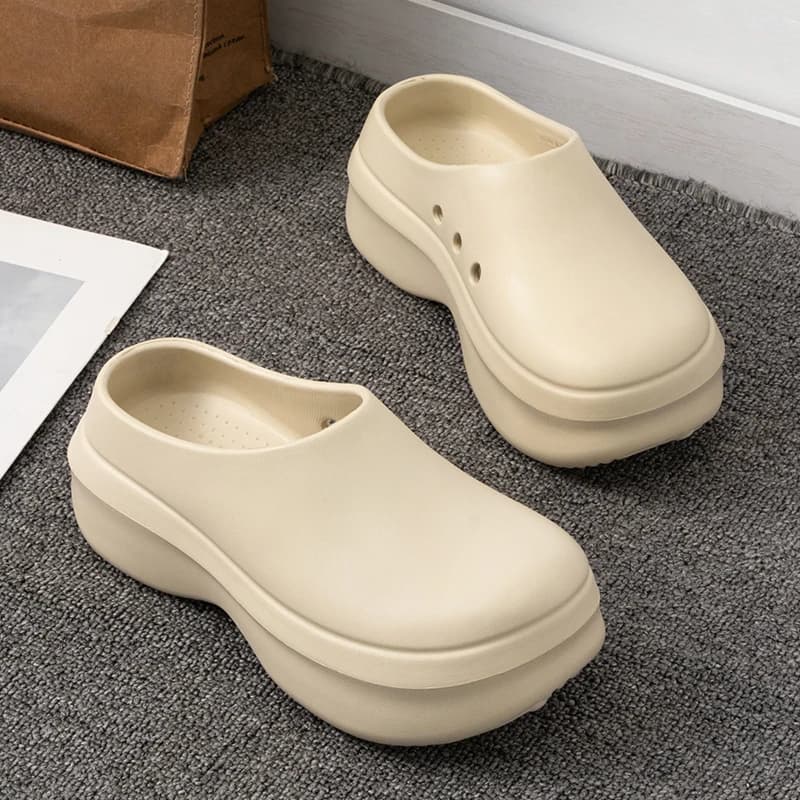 Women's Slippers Minimalist Non Slip Platform 5CM Thick Chef Shoes Men Indoor Outdoor Beach Garden Fashion Couple Sandals