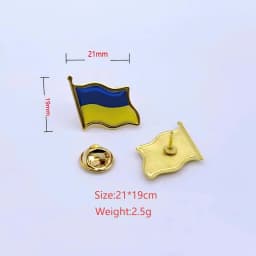 Ukraine Flag Lapel Pins - Bulk Pack Ukraine National Emblem Badges for Jackets Hats Backpacks And Clothes