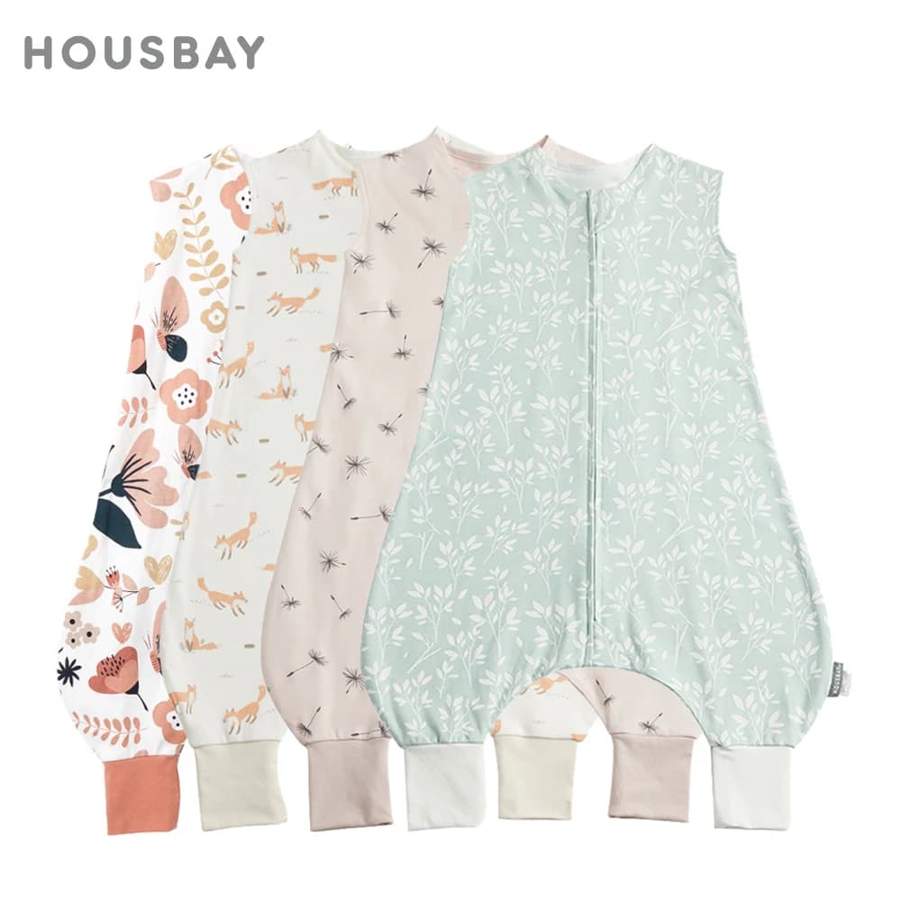 Kids Pajamas Summer Thin Sleeveless Split Legs Jumpsuit 2-Ways Zippers Children Sleepwear 1-4 Years Girls Boys Sleeper Blanket